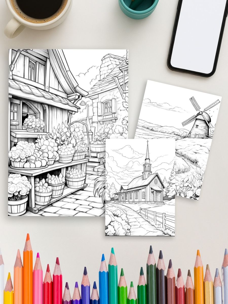 Country Bloom Life – 50 Rustic Country-Themed Pages 4 Country Bloom Life – 50 Rustic Country-Themed Pages - Image 4