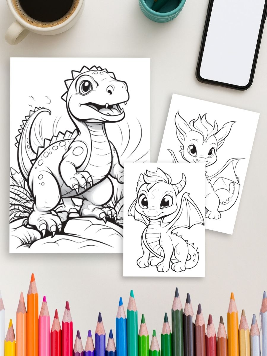 Dino & Dragon Quest – 100 Adventure Pages for Kids 4 Dino & Dragon Quest – 100 Adventure Pages for Kids - Image 4