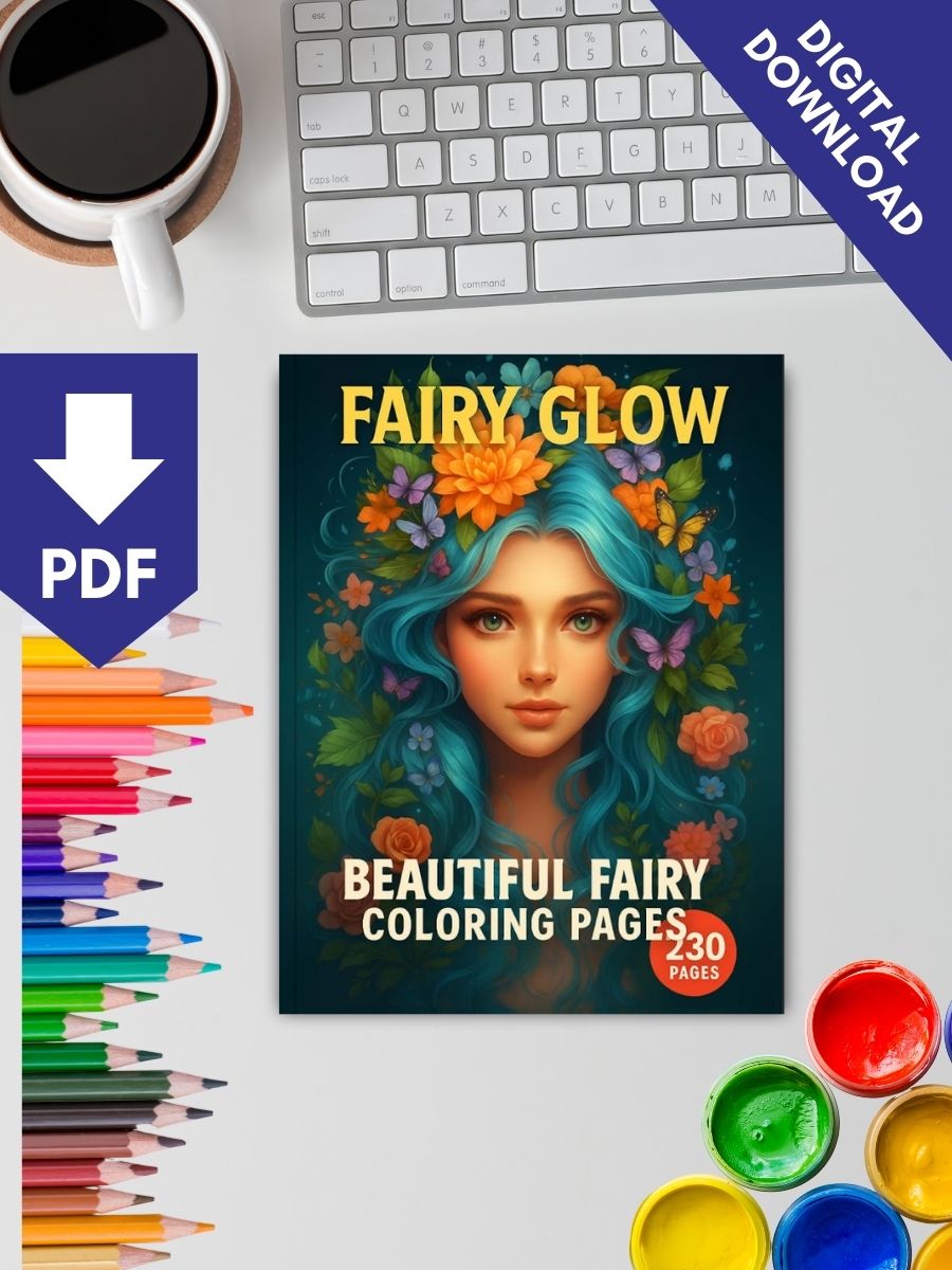 Fairy Glow – 230 Beautiful Fairy Coloring Pages 2 Fairy Glow – 230 Beautiful Fairy Coloring Pages - Image 2