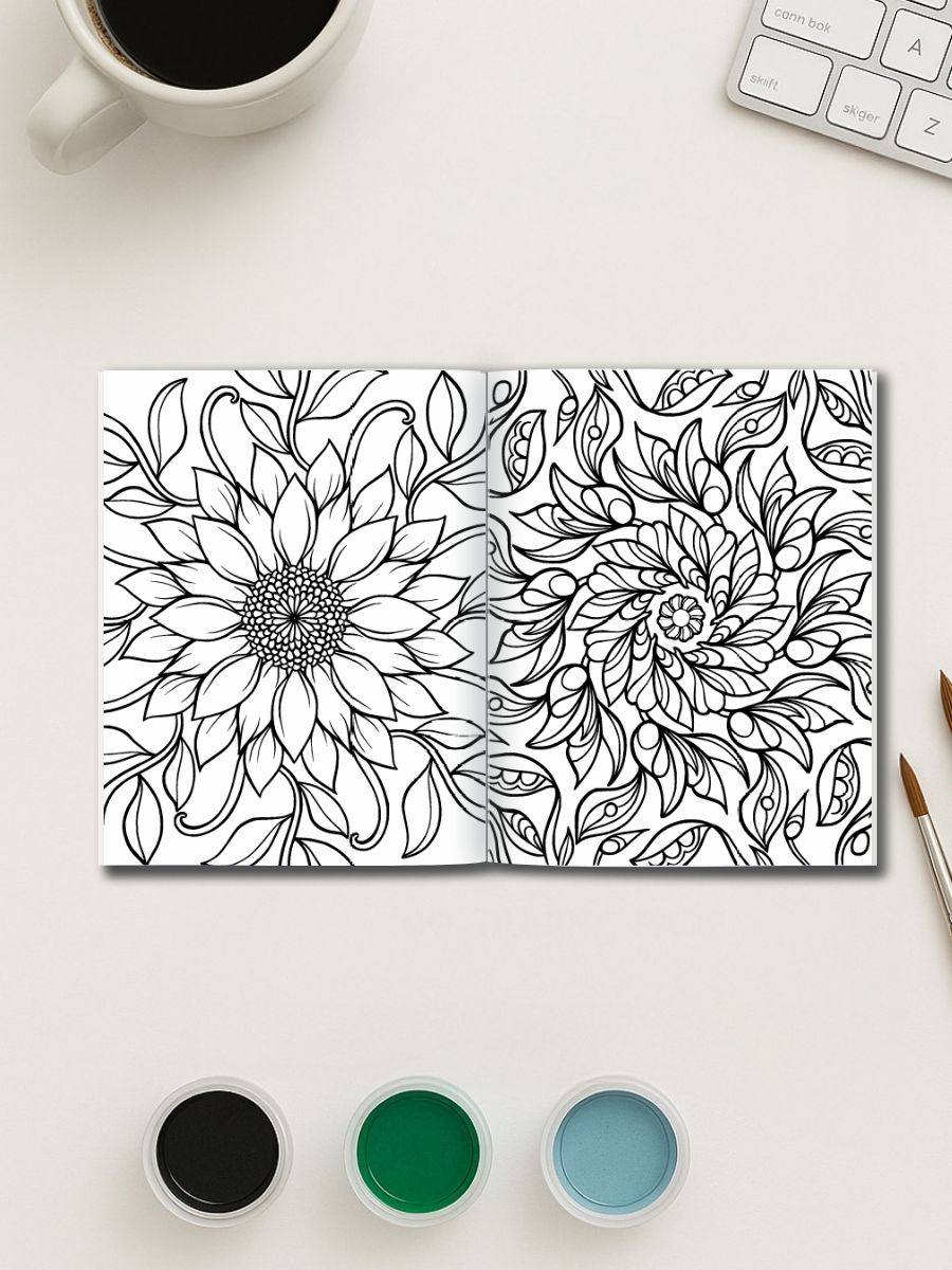 Floral Flow – 213 Mandala Flower Coloring Pages 3 Floral Flow – 213 Mandala Flower Coloring Pages - Image 3