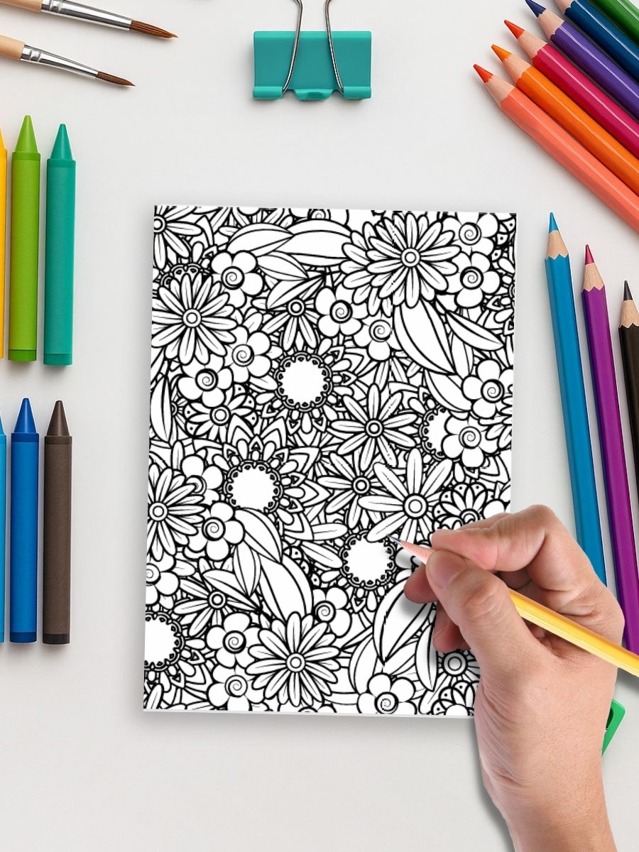 Floral Flow – 213 Mandala Flower Coloring Pages 5 Floral Flow – 213 Mandala Flower Coloring Pages - Image 5