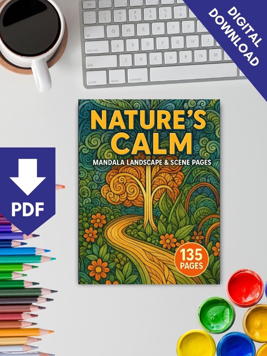Nature's Calm – 135 Mandala Landscape & Scene Pages 2 Nature's Calm – 135 Mandala Landscape & Scene Pages - Image 2
