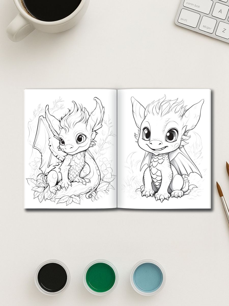 Fire & Flight – 50 Dragon Coloring Pages 3 Fire & Flight – 50 Dragon Coloring Pages - Image 3