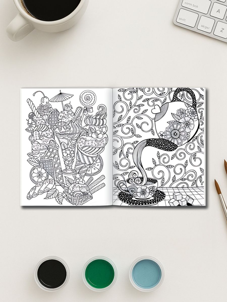 Tasty Zen – 115 Food & Fruit Mandala Coloring Pages 3 Tasty Zen – 115 Food & Fruit Mandala Coloring Pages - Image 3