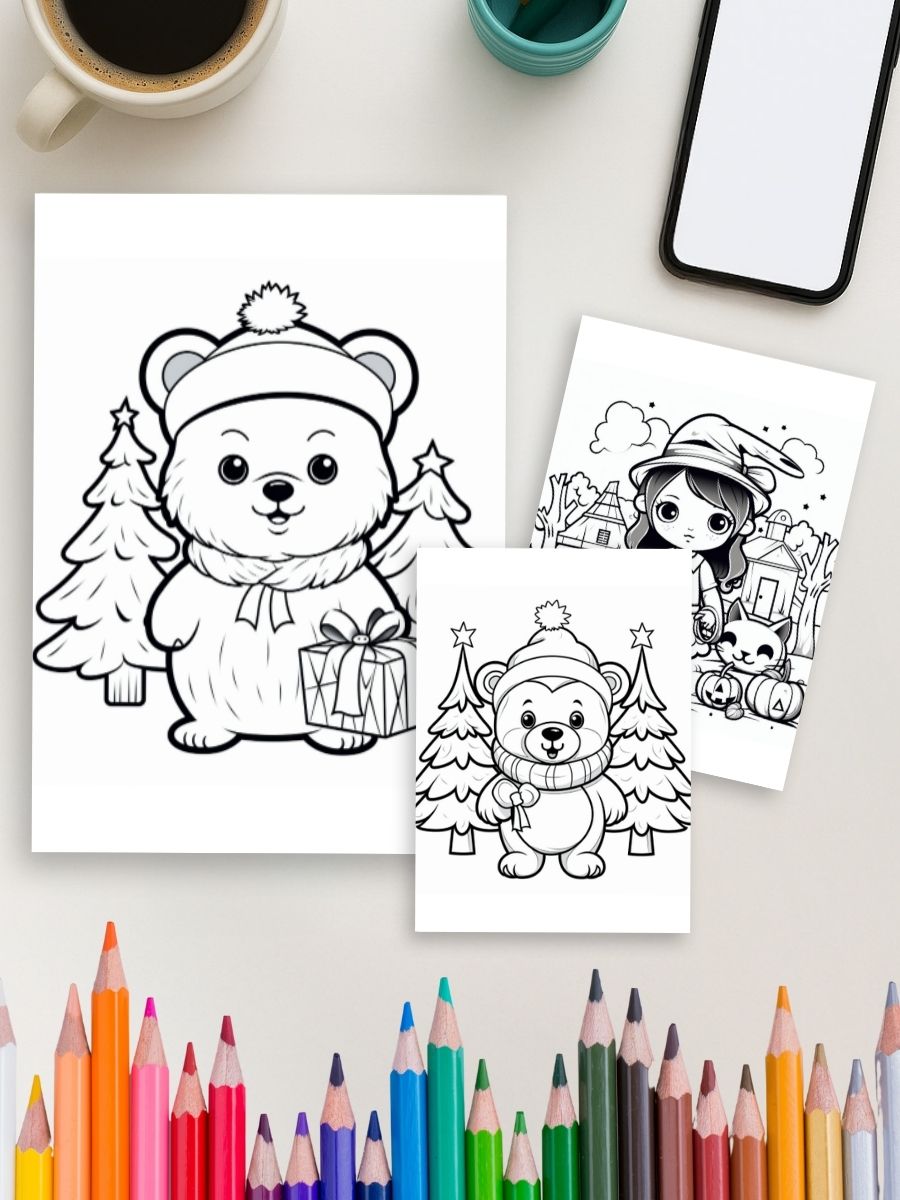 Holiday Fun Pack – 60 Kids Holiday-Themed Coloring Pages 4 Holiday Fun Pack – 60 Kids Holiday-Themed Coloring Pages - Image 4
