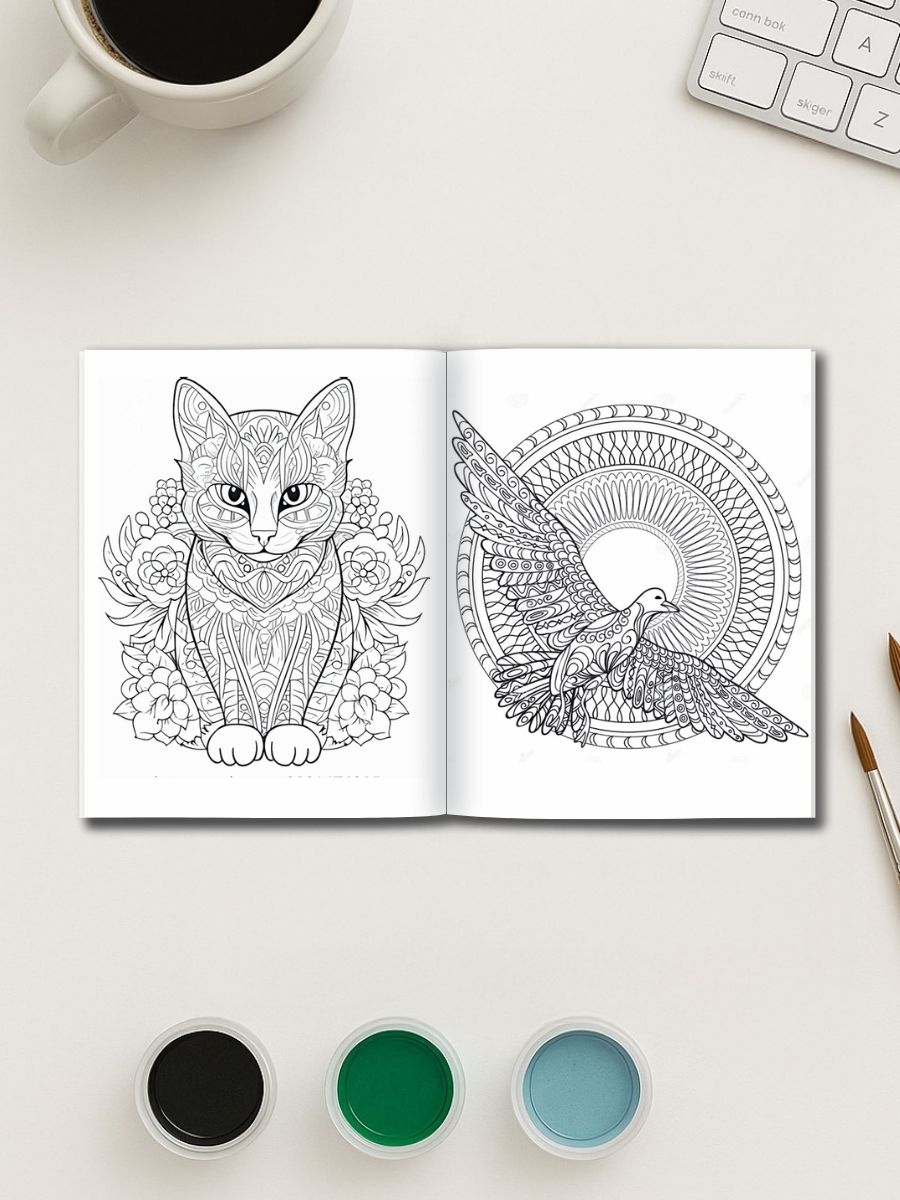 Wild & Whimsical – 163 Mandala Animal Coloring Pages 3 Wild & Whimsical – 163 Mandala Animal Coloring Pages - Image 3