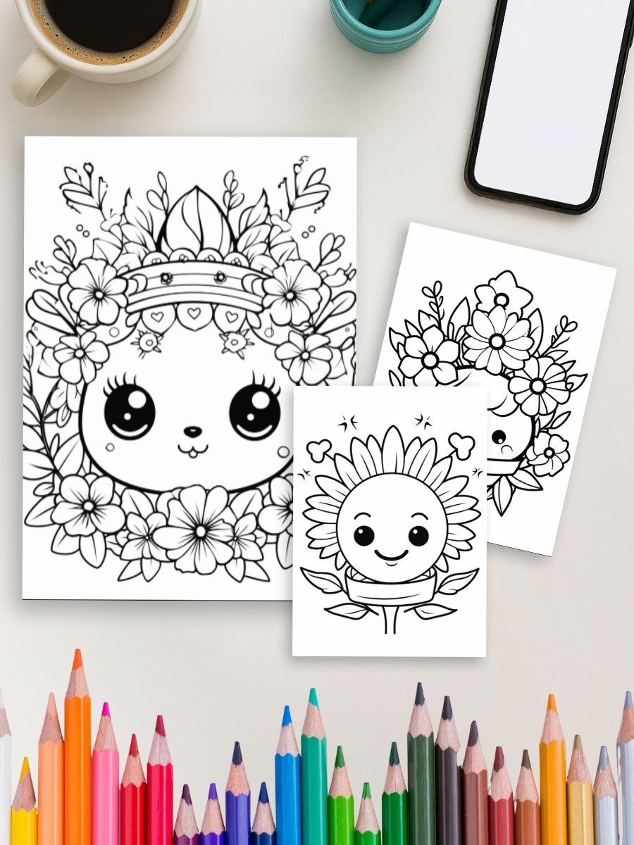 Kawaii Cuties – 130 Adorable Everyday Object Coloring Pages 4 Kawaii Cuties – 130 Adorable Everyday Object Coloring Pages - Image 4