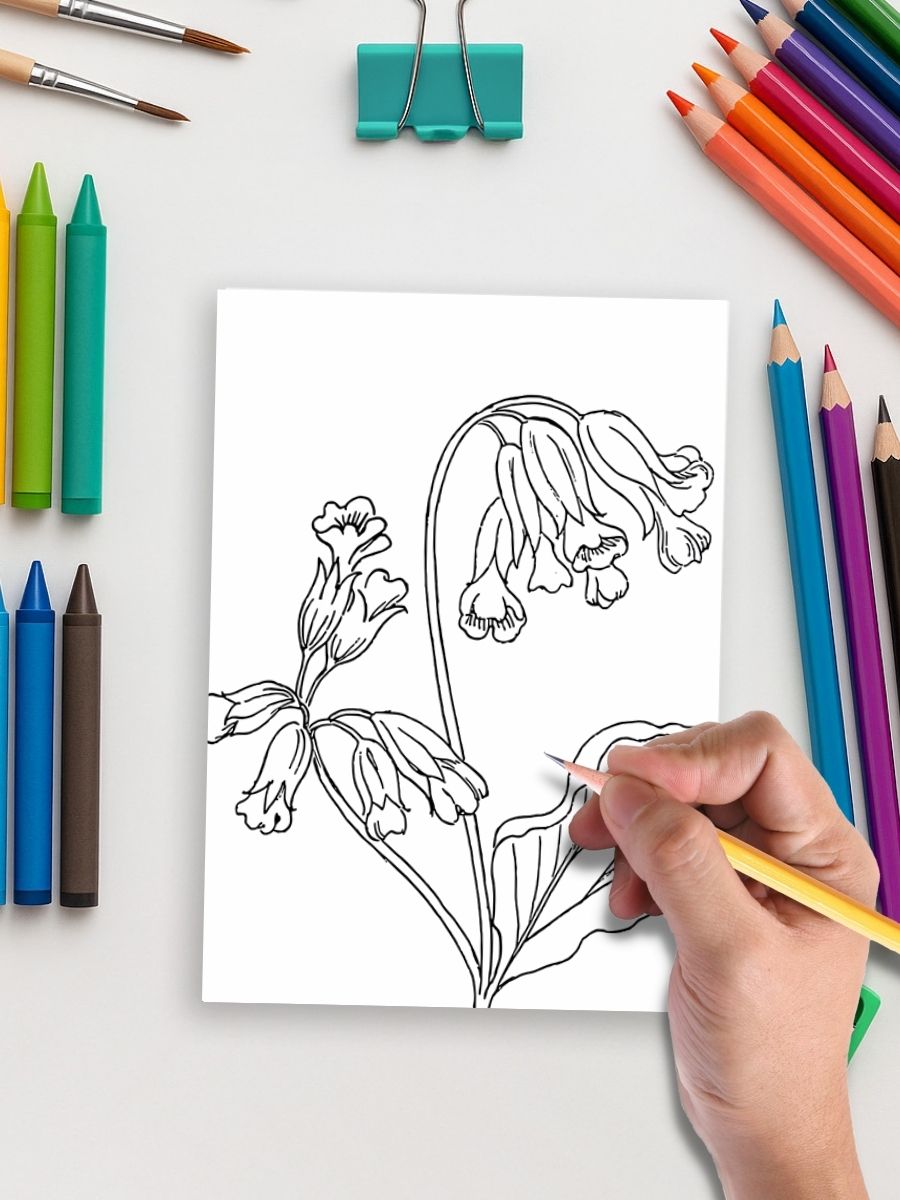 Simply Blooming – 110 Easy Flower Coloring Pages 5 Simply Blooming – 110 Easy Flower Coloring Pages - Image 5