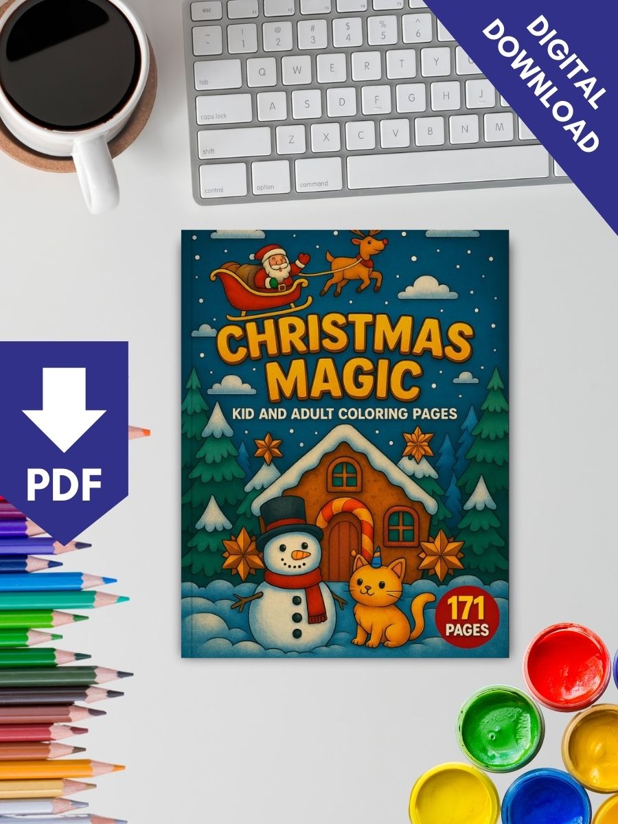 Christmas Magic – 171 Holiday-Themed Coloring Pages 2 Christmas Magic – 171 Holiday-Themed Coloring Pages - Image 2