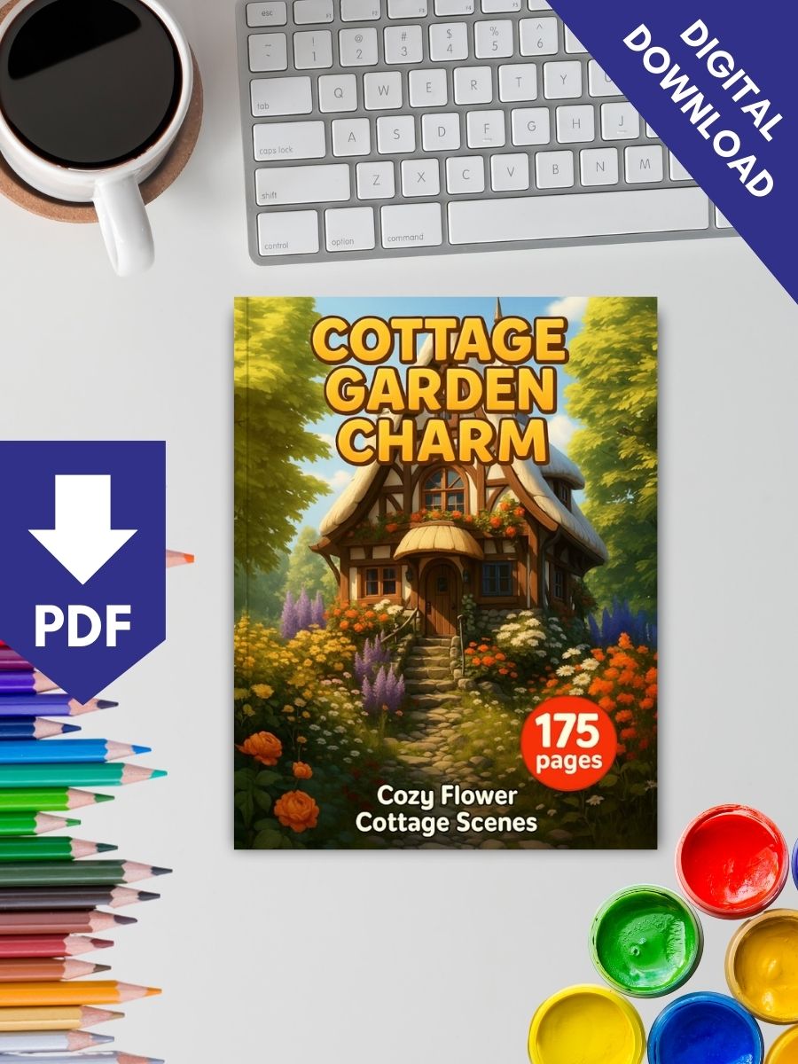 Cottage Garden Charm – 175 Cozy Flower Cottage Scenes 2 Cottage Garden Charm – 175 Cozy Flower Cottage Scenes - Image 2