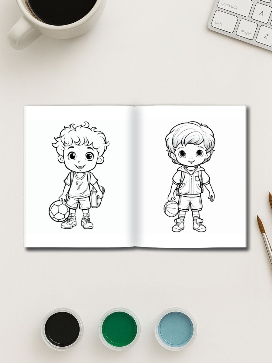 Game On! – 141 Sports & Activities Coloring Pages for Kids 3 Game On! – 141 Sports & Activities Coloring Pages for Kids - Image 3