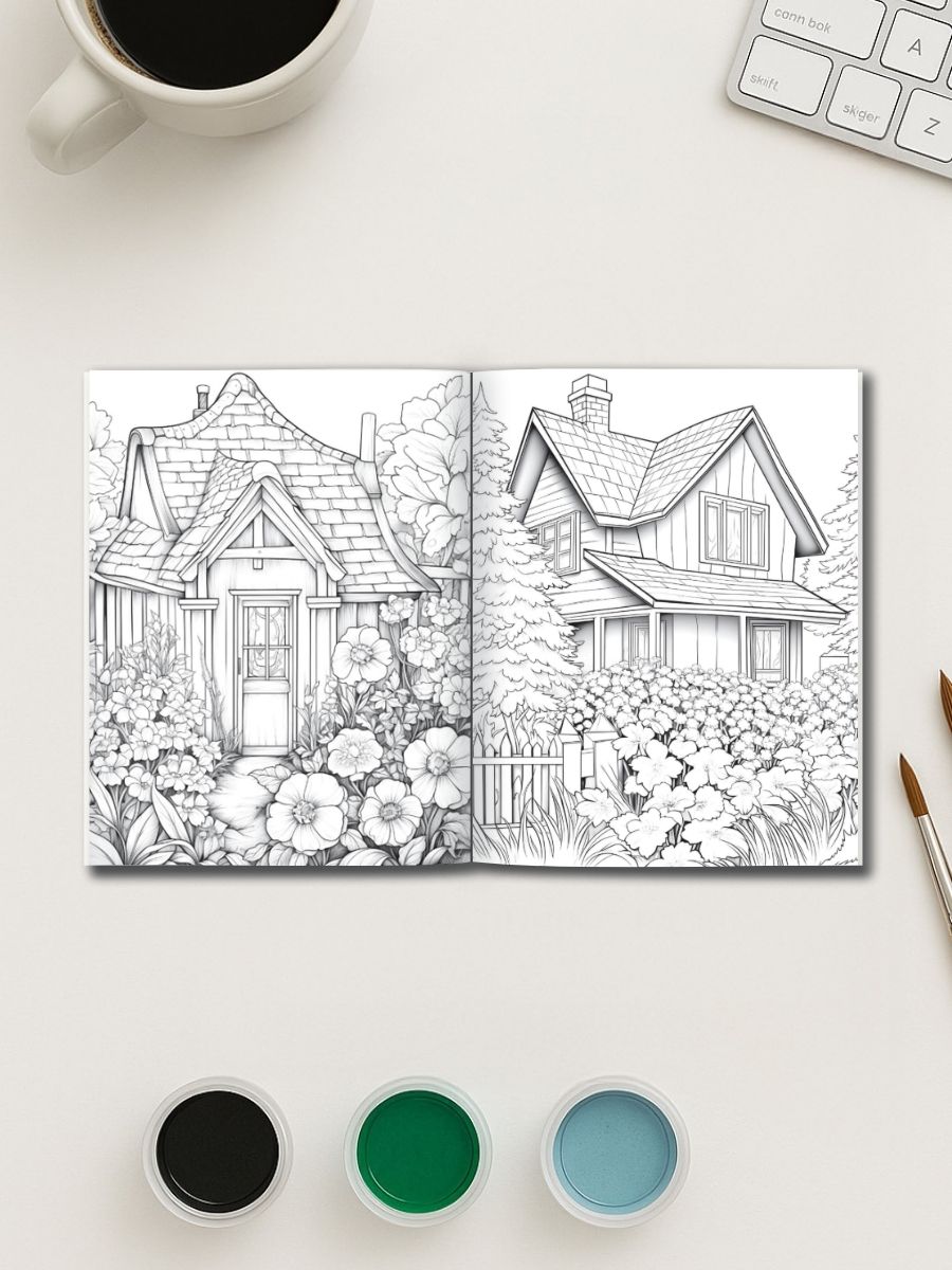 Cottage Garden Charm – 175 Cozy Flower Cottage Scenes 3 Cottage Garden Charm – 175 Cozy Flower Cottage Scenes - Image 3