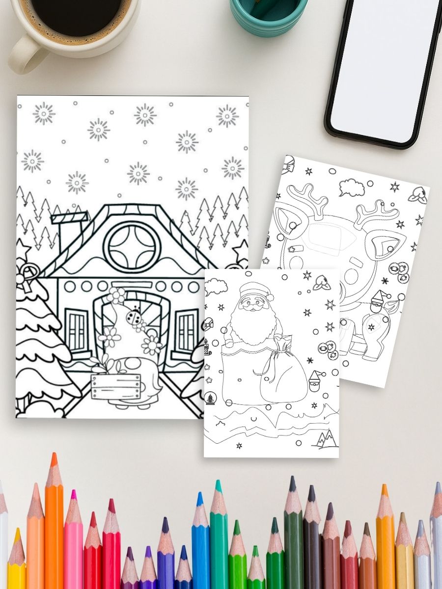 Christmas Magic – 171 Holiday-Themed Coloring Pages 4 Christmas Magic – 171 Holiday-Themed Coloring Pages - Image 4