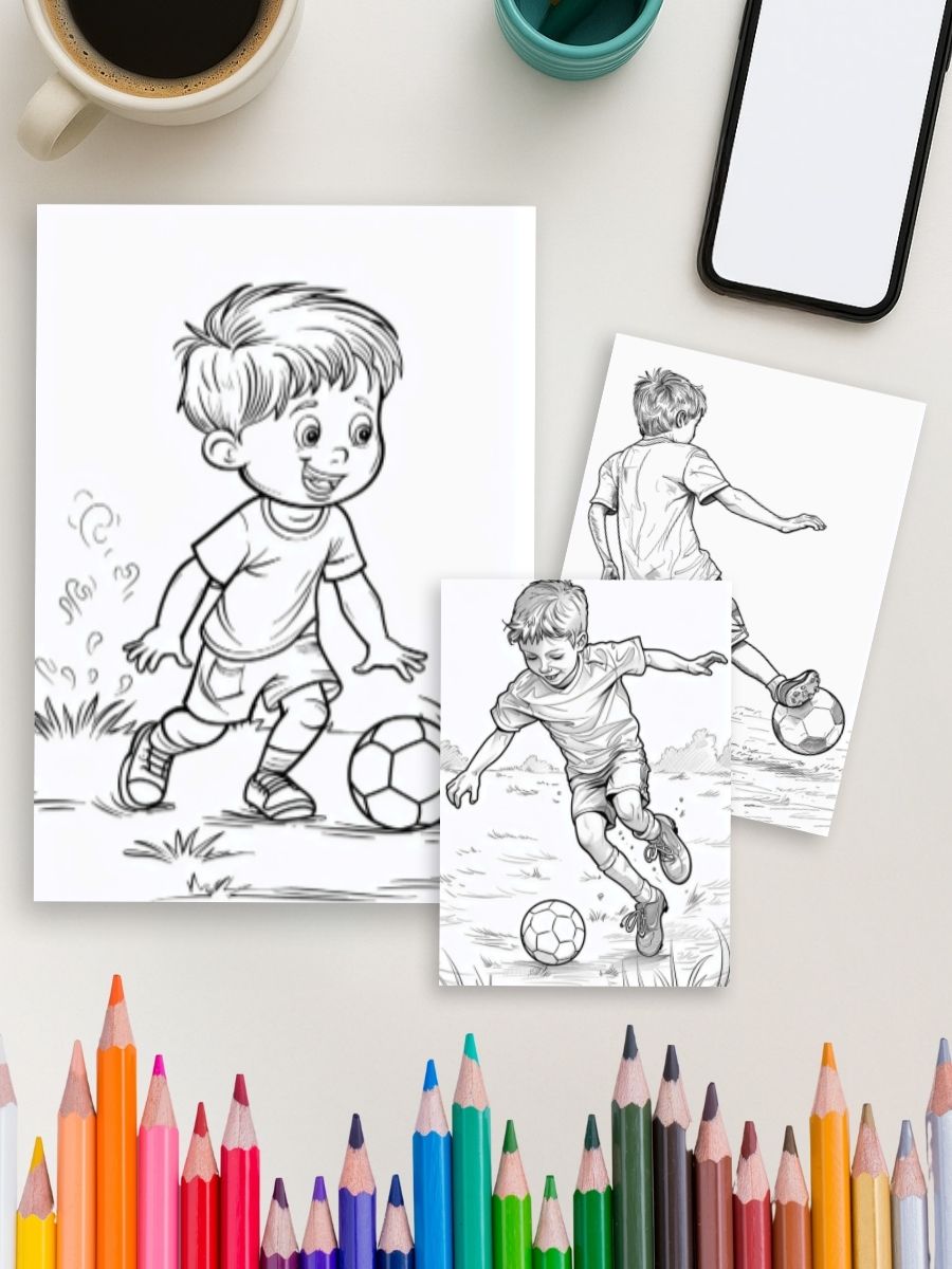 Game On! – 141 Sports & Activities Coloring Pages for Kids 4 Game On! – 141 Sports & Activities Coloring Pages for Kids - Image 4