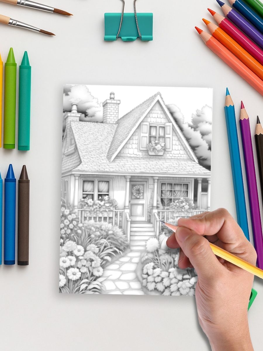 Cottage Garden Charm – 175 Cozy Flower Cottage Scenes 5 Cottage Garden Charm – 175 Cozy Flower Cottage Scenes - Image 5