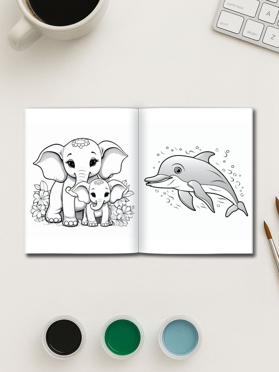 Animal & Snack Time – 184 Animals & Fruits Coloring Pages for Kids 3 Animal & Snack Time – 184 Animals & Fruits Coloring Pages for Kids - Image 3