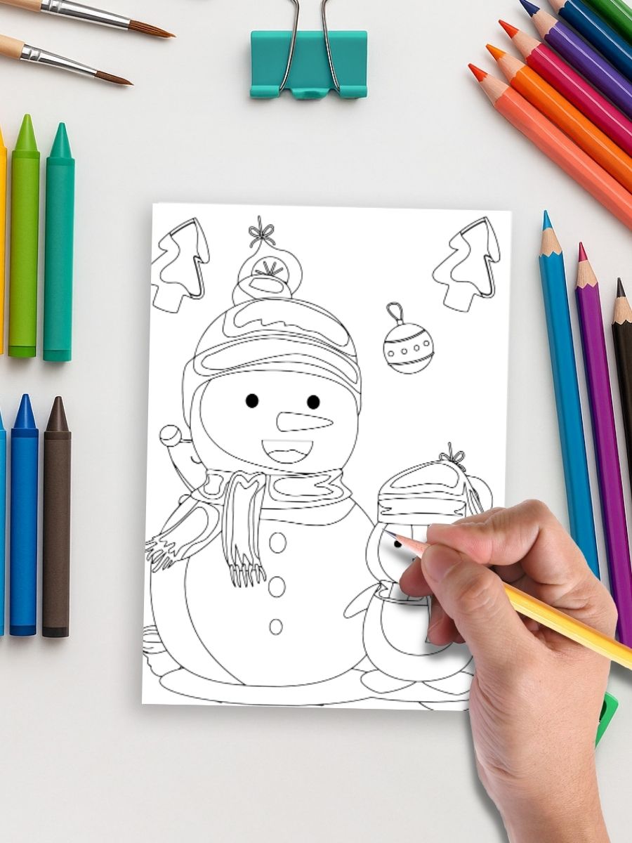 Cozy Winter Moments – 30 Kids Winter Coloring Pages 5 Cozy Winter Moments – 30 Kids Winter Coloring Pages - Image 5