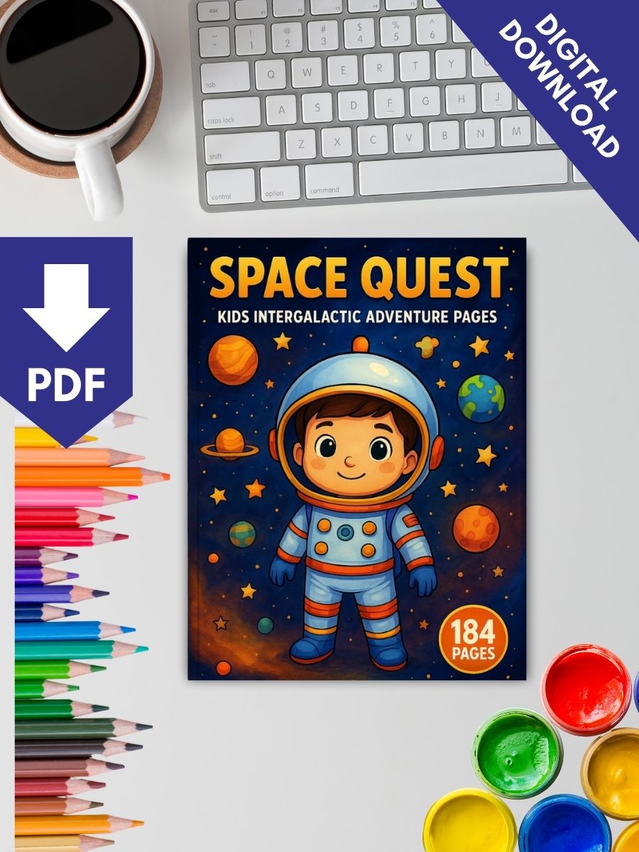 Space Quest – 184 Intergalactic Adventure Pages for Kids 2 Space Quest – 184 Intergalactic Adventure Pages for Kids - Image 2