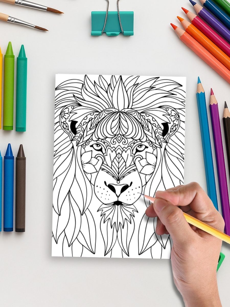 Mandala Wild – 54 Animals Filled with Intricate Patterns 5 Mandala Wild – 54 Animals Filled with Intricate Patterns - Image 5