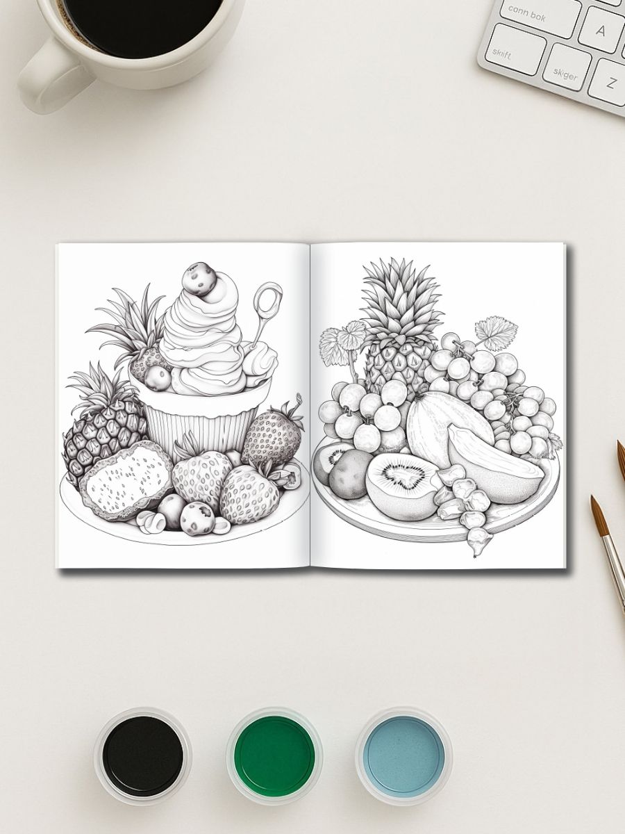 Food Fun – 200 Delicious Food-Themed Coloring Pages 3 Food Fun – 200 Delicious Food-Themed Coloring Pages - Image 3