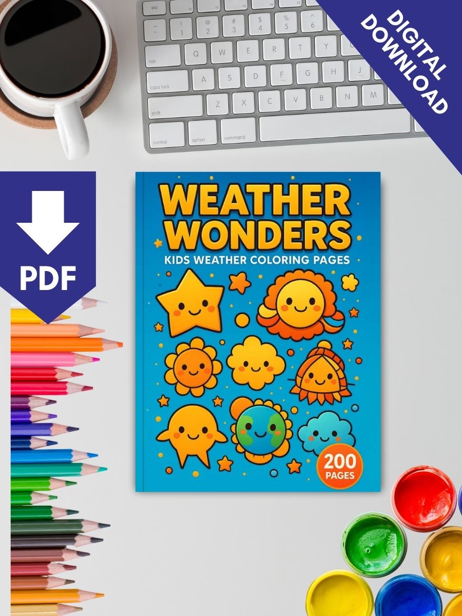 Weather Wonders – 200 Weather & Season-Themed Coloring Pages 2 Weather Wonders – 200 Weather & Season-Themed Coloring Pages - Image 2