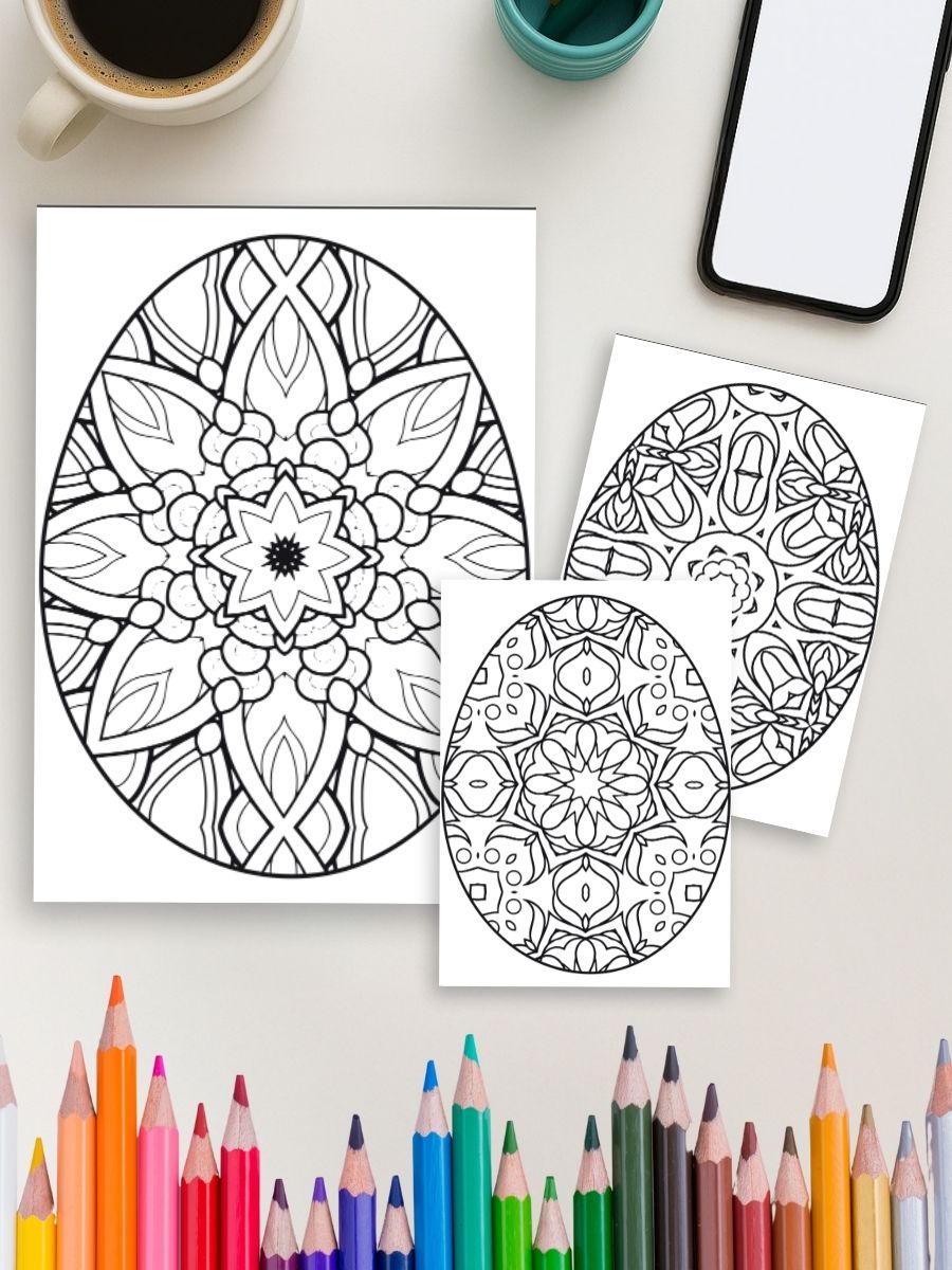 Eggscape into Easter – 160 Mandala Easter Egg Pages 4 Eggscape into Easter – 160 Mandala Easter Egg Pages - Image 4
