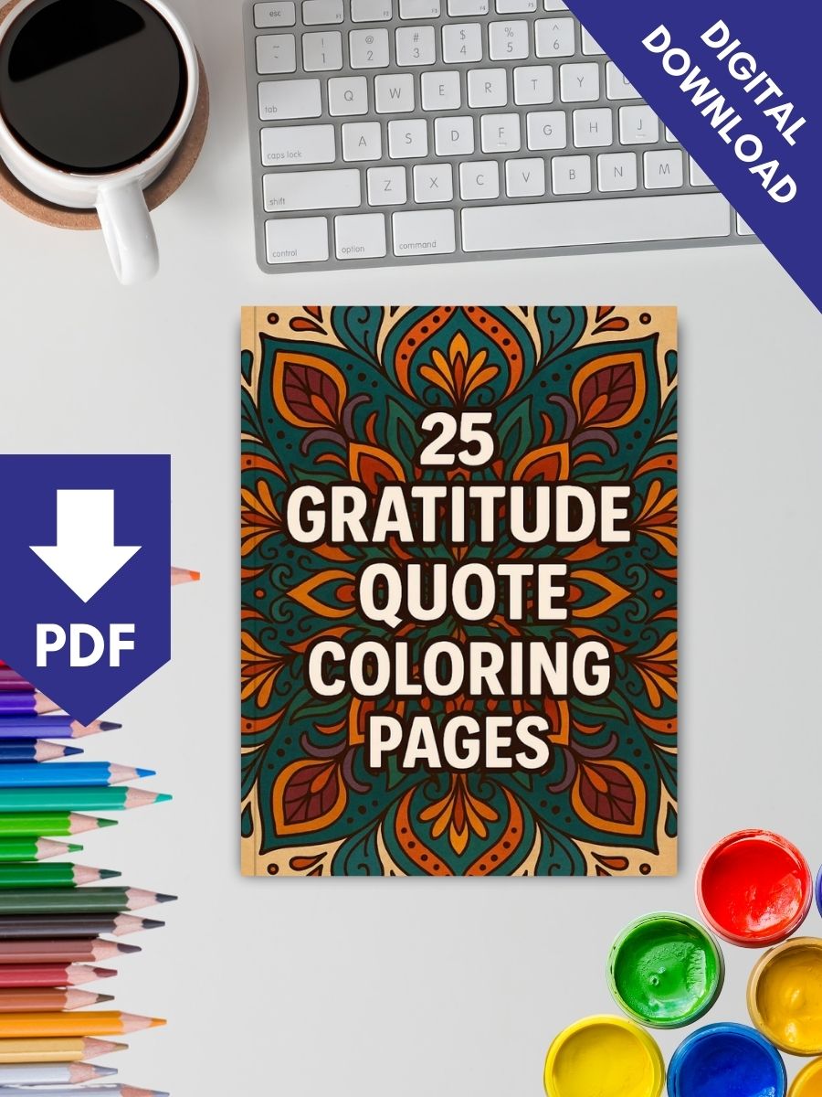 Grateful Mandalas – 25 Quote-Filled Coloring Pages 2 Grateful Mandalas – 25 Quote-Filled Coloring Pages - Image 2