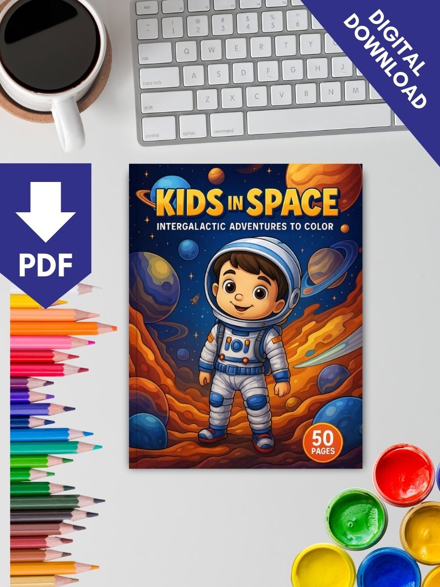 Kids in Space – 50 Intergalactic Adventures to Color 2 Kids in Space – 50 Intergalactic Adventures to Color - Image 2