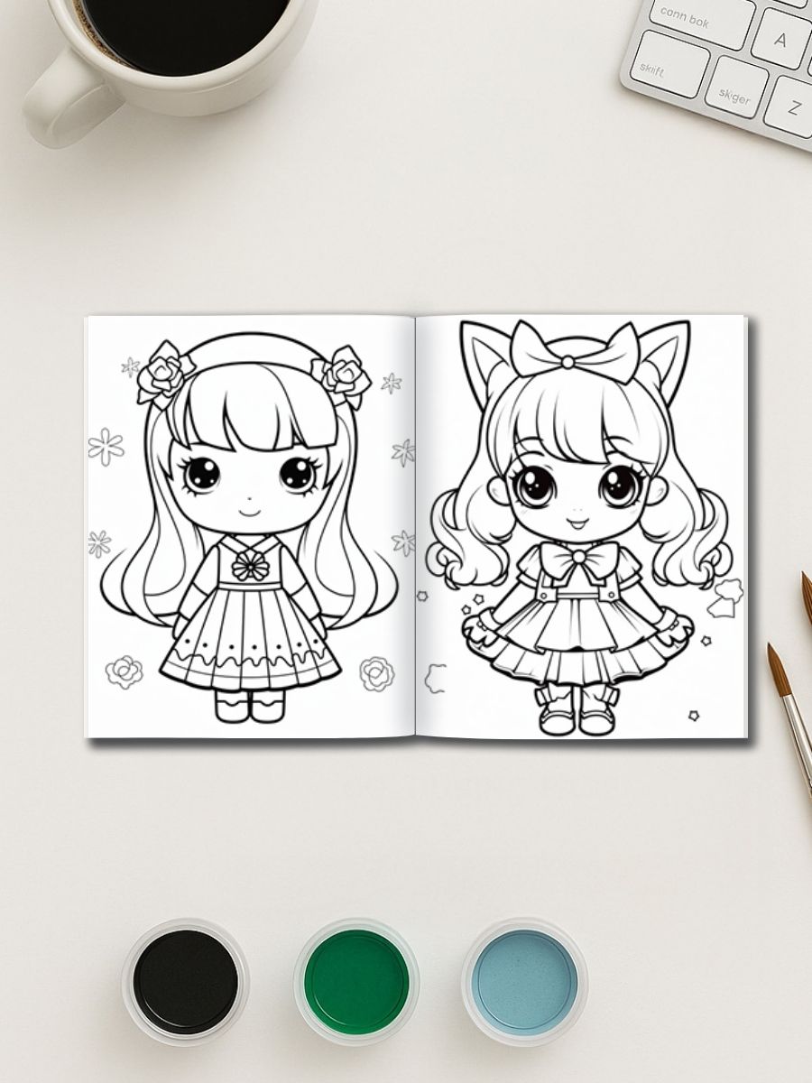 Mega Kawaii Bundle – 297 Super Cute Coloring Pages 3 Mega Kawaii Bundle – 297 Super Cute Coloring Pages - Image 3