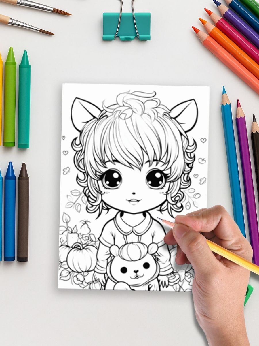 Mega Kawaii Bundle – 297 Super Cute Coloring Pages 5 Mega Kawaii Bundle – 297 Super Cute Coloring Pages - Image 5