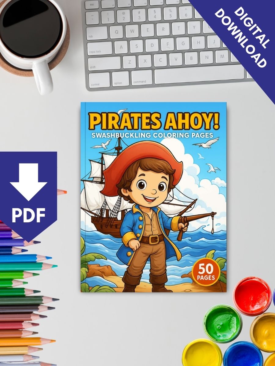 Pirates Ahoy! – 50 Swashbuckling Coloring Pages 2 Pirates Ahoy! – 50 Swashbuckling Coloring Pages - Image 2