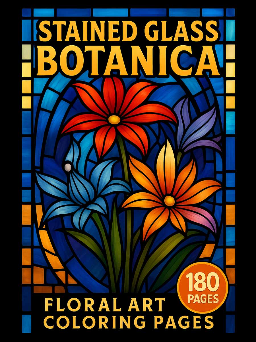 Stained Glass Botanica – 180 Floral Art Pages 1 Stained Glass Botanica – 180 Floral Art Pages