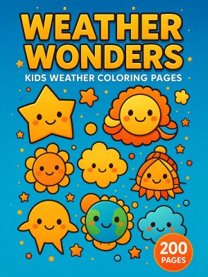 Coloring Pages for Kids 23 Weather Wonders – 200 Weather & Season-Themed Coloring Pages
