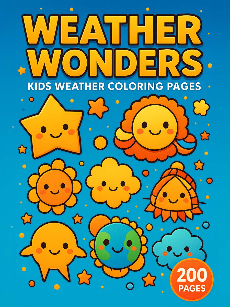 Weather Wonders – 200 Weather & Season-Themed Coloring Pages 1 Weather Wonders – 200 Weather & Season-Themed Coloring Pages