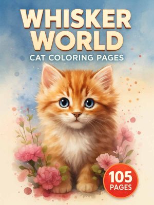 Coloring Pages for Kids 12 Whisker World – 105 Cat Coloring Pages