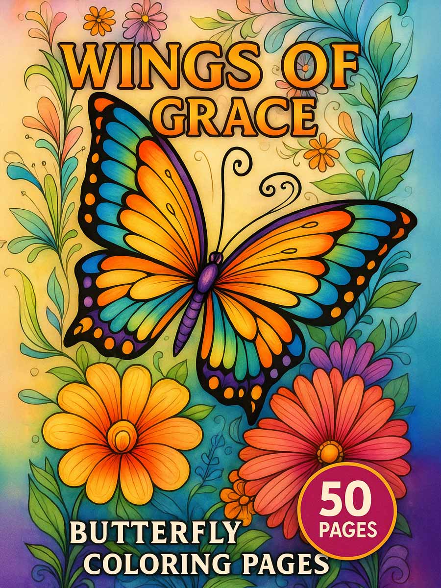 Wings of Grace – 50 Butterfly Coloring Pages 1 Wings of Grace – 50 Butterfly Coloring Pages