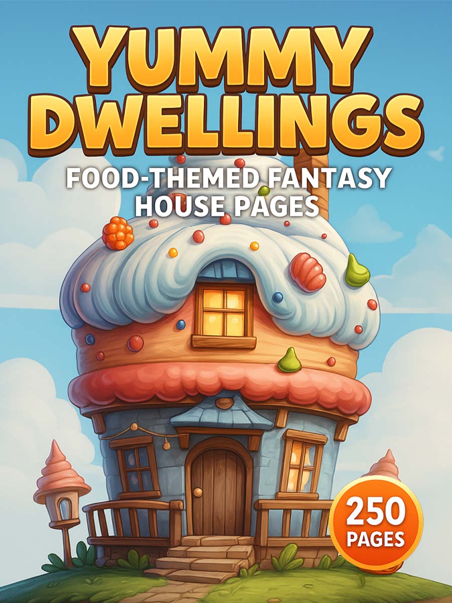 Yummy Dwellings – 250 Food-Themed Fantasy House Pages 1 Yummy Dwellings – 250 Food-Themed Fantasy House Pages