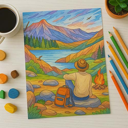 coloring page detailed style