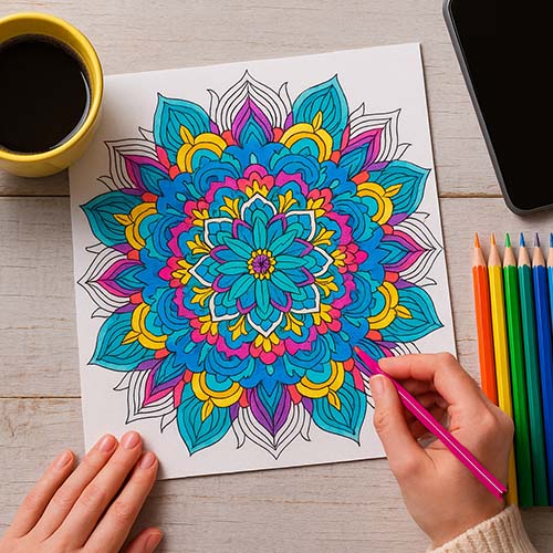 mandalas coloring page