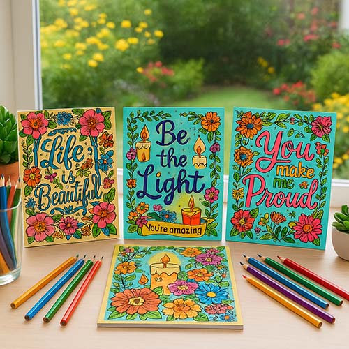 wellness inspiration coloring page